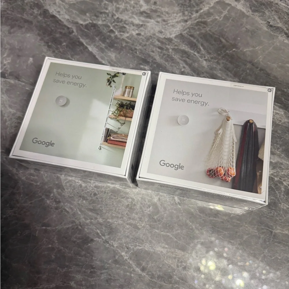 Google Nest Thermostat in Gray and White (Brand New in box)